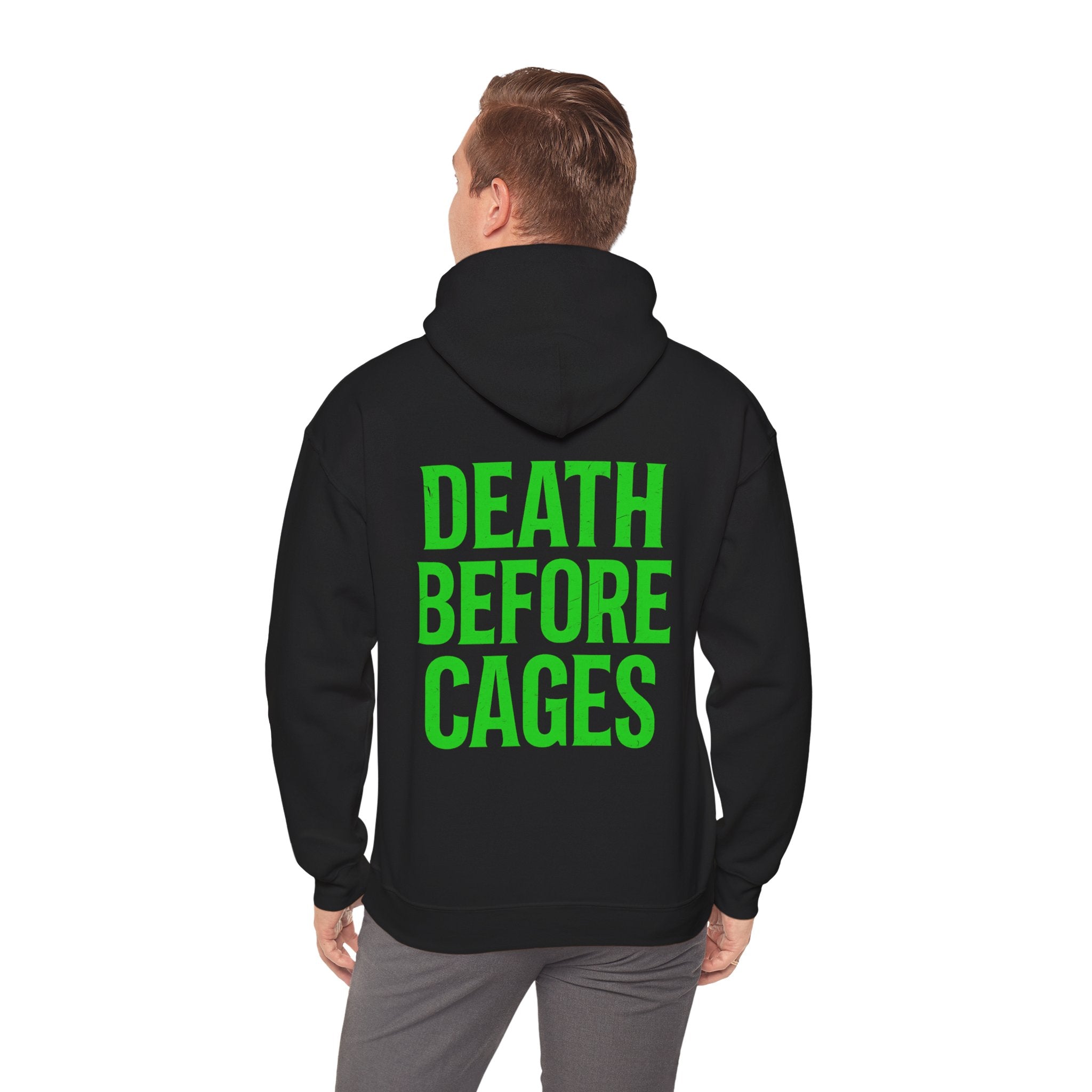 Death before cages hoodie